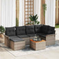 JUNG Vida Gartensofa-set mit Kissen 7 pcs Grau Poly-Rattan