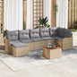 JUNG Vida Gartensofa-set mit Kissen 8 pcs Beige Poly-Rattan