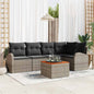 JUNG Vida Gartensofa-set mit Kissen 6 pcs Grau Poly-Rattan