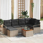 JUNG Vida Gartensofa-set mit Kissen 7 pcs Grau Poly-Rattan