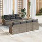 JUNG Vida Gartensofa-set mit Kissen 8 pcs Grau Poly-Rattan