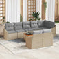 JUNG Vida Gartensofa-set mit Kissen 9 pcs Beige Poly-Rattan