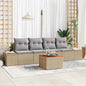 JUNG Vida Gartensofa-set mit Kissen 5 pcs Beige Poly Rattan