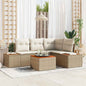 JUNG Vida Gartensofa-set mit Kissen 5 pcs Beige Poly Rattan