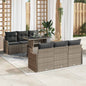JUNG Vida Gartensofa-set mit Kissen 7 pcs Grau Poly-Rattan