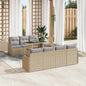 JUNG Vida Gartensofa-set mit Kissen 8 pcs Beige Poly-Rattan