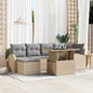 JUNG Vida Garten-Sofa-Set mit Kissen 7 pcs Beige und Hellgrau