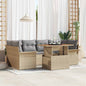 JUNG Vida Garten-Sofa-Set mit Kissen 7 pcs Beige und Hellgrau