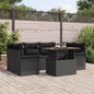 JUNG Vida Garten-Sofa-Set mit Kissen 7 pcs Schwarz