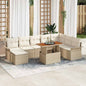 JUNG Vida Garten-Sofa-Set mit Kissen 9 pcs Beige und Creme