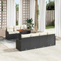 JUNG Vida Garten-Sofa-Set mit Kissen 8 pcs Schwarz und Creme