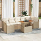 JUNG Vida Gartensofa-set mit Kissen 8 pcs Beige und Creme Poly-Rattan