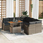 JUNG Vida Garten-Sofa-Set mit Kissen 7 pcs Grau