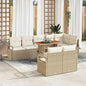JUNG Vida Garten-Sofa-Set mit Kissen mit Kissen 9 pcs Beige und Creme