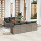 JUNG Vida Garten Essgruppe mit Kissen 8 pcs Grau und Braun