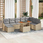 JUNG Vida Garten Essgruppe mit Kissen 9 pcs Beige und Grau