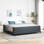 JUNG Vida Bettrahmen mit Matratze Dunkelgrau 200 x 200 cm Stoff