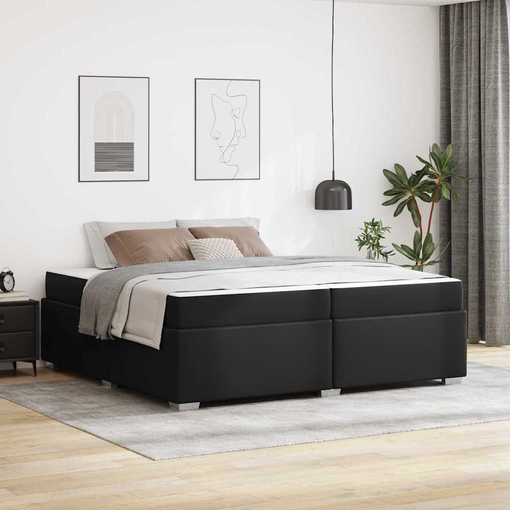 JUNG Vida Bettrahmen mit Matratze Schwarz 200 x 200 cm Stoff