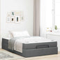 JUNG Vida Bettgestell mit Matratze mit Matratze 2 pcs Dunkelgrau Stoff