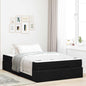 JUNG Vida Bettgestell mit Matratze mit Matratze 2 pcs Schwarz Samt