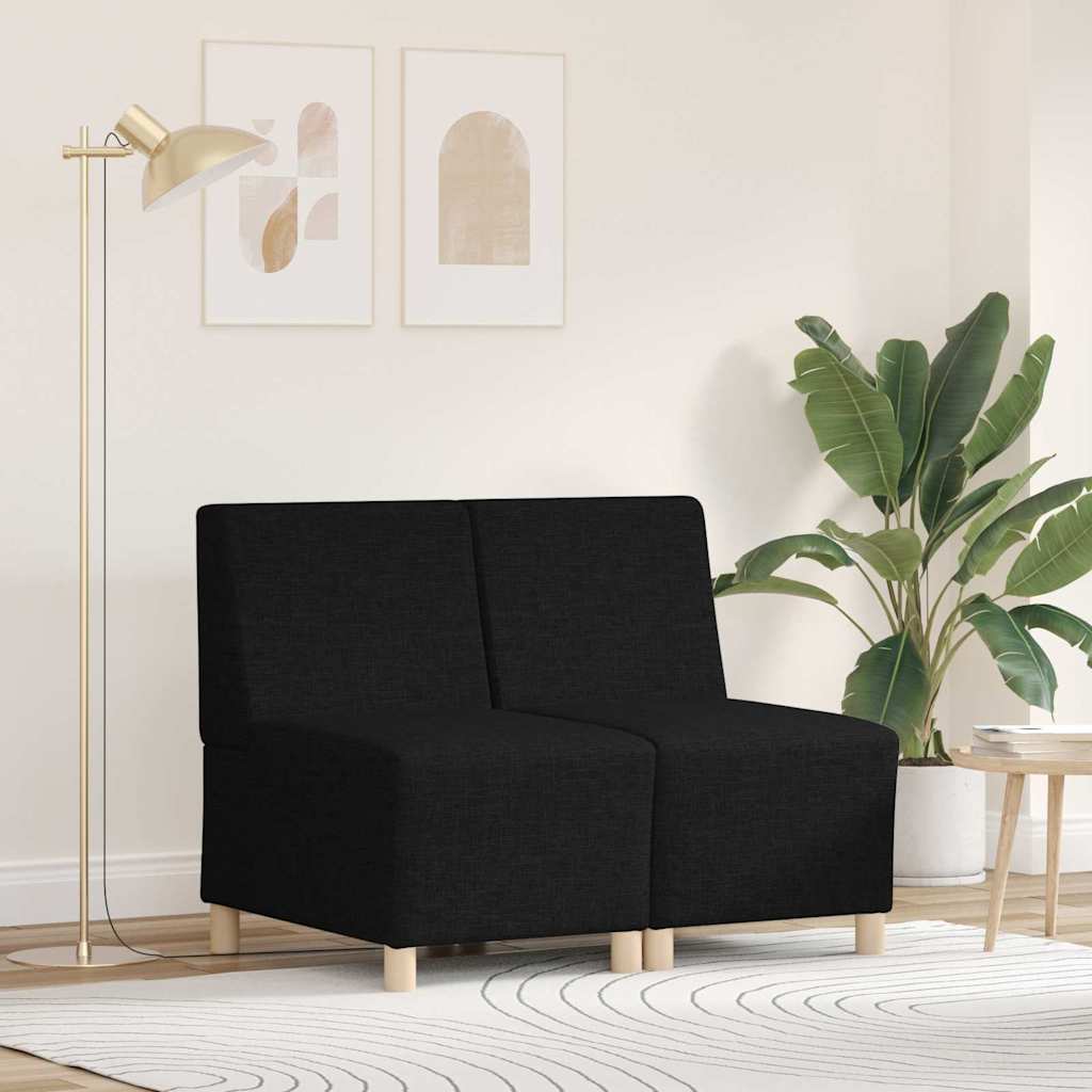 JUNG Vida Modulares Armfreies Sofa 2 pcs Schwarz 55 x 74 x 82 cm Stoff