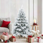 JUNG Vida Künstlicher Scharnier-Weihnachtsbaum schneebedeckt Weiß 150 cm