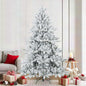 JUNG Vida Künstlicher Scharnier-Weihnachtsbaum schneebedeckt Weiß 210 cm