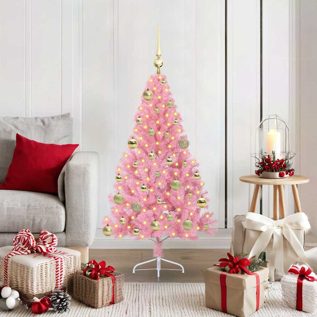 JUNG Vida Künstlicher vorbeleuchteter Weihnachtsbaum Rosa 120 cm PVC