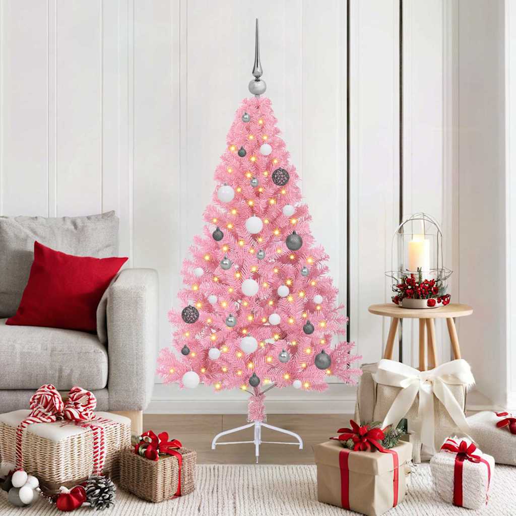 JUNG Vida Künstlicher vorbeleuchteter Weihnachtsbaum Rosa 150 cm PVC