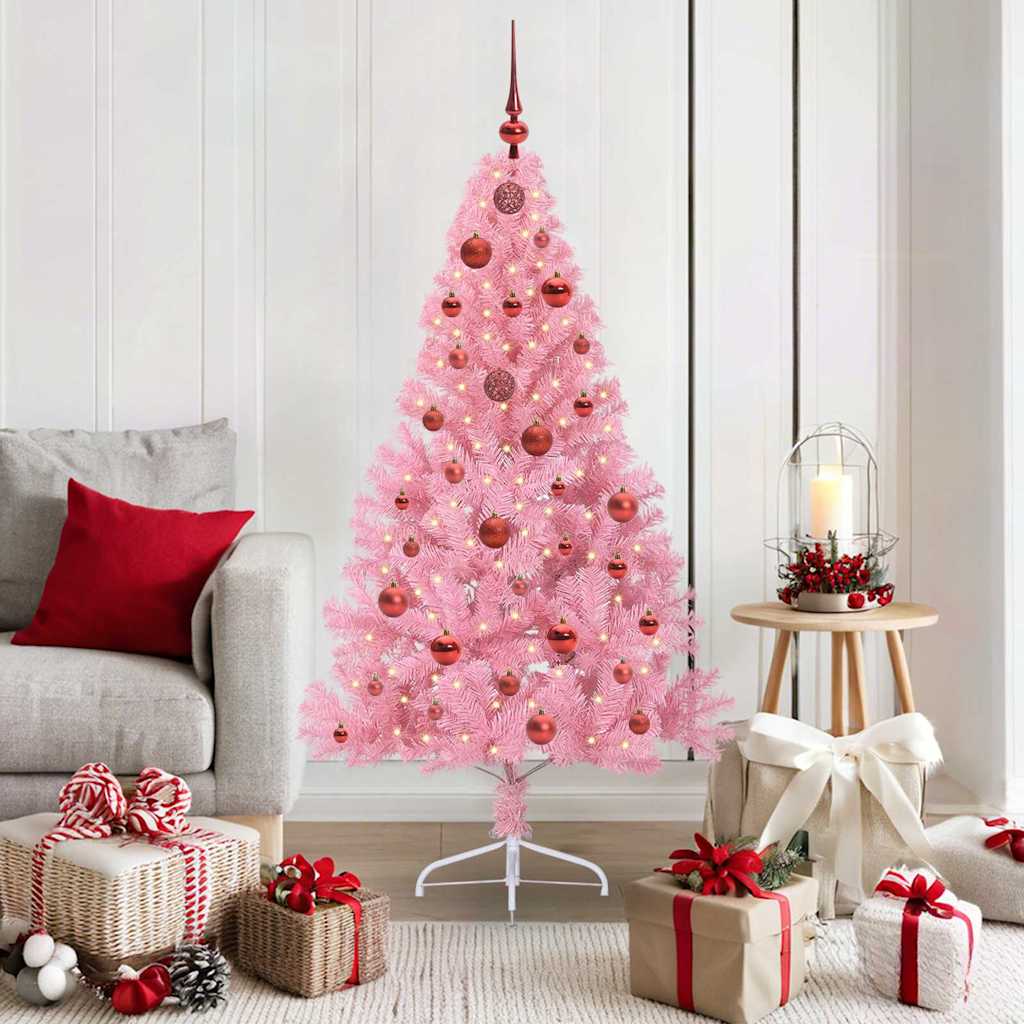JUNG Vida Künstlicher vorbeleuchteter Weihnachtsbaum Rosa 150 cm PVC