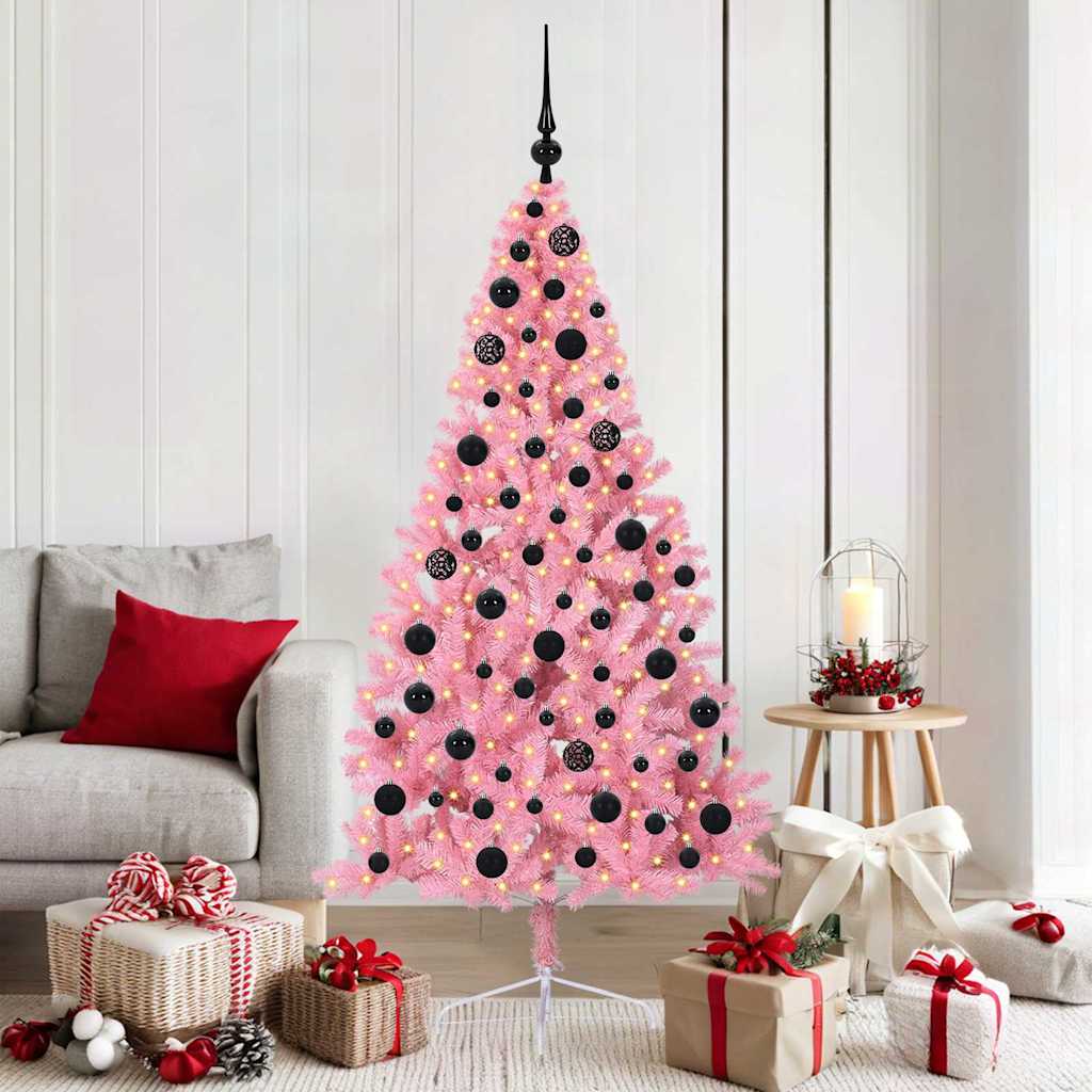JUNG Vida Künstlicher vorbeleuchteter Weihnachtsbaum Rosa 180 cm PVC