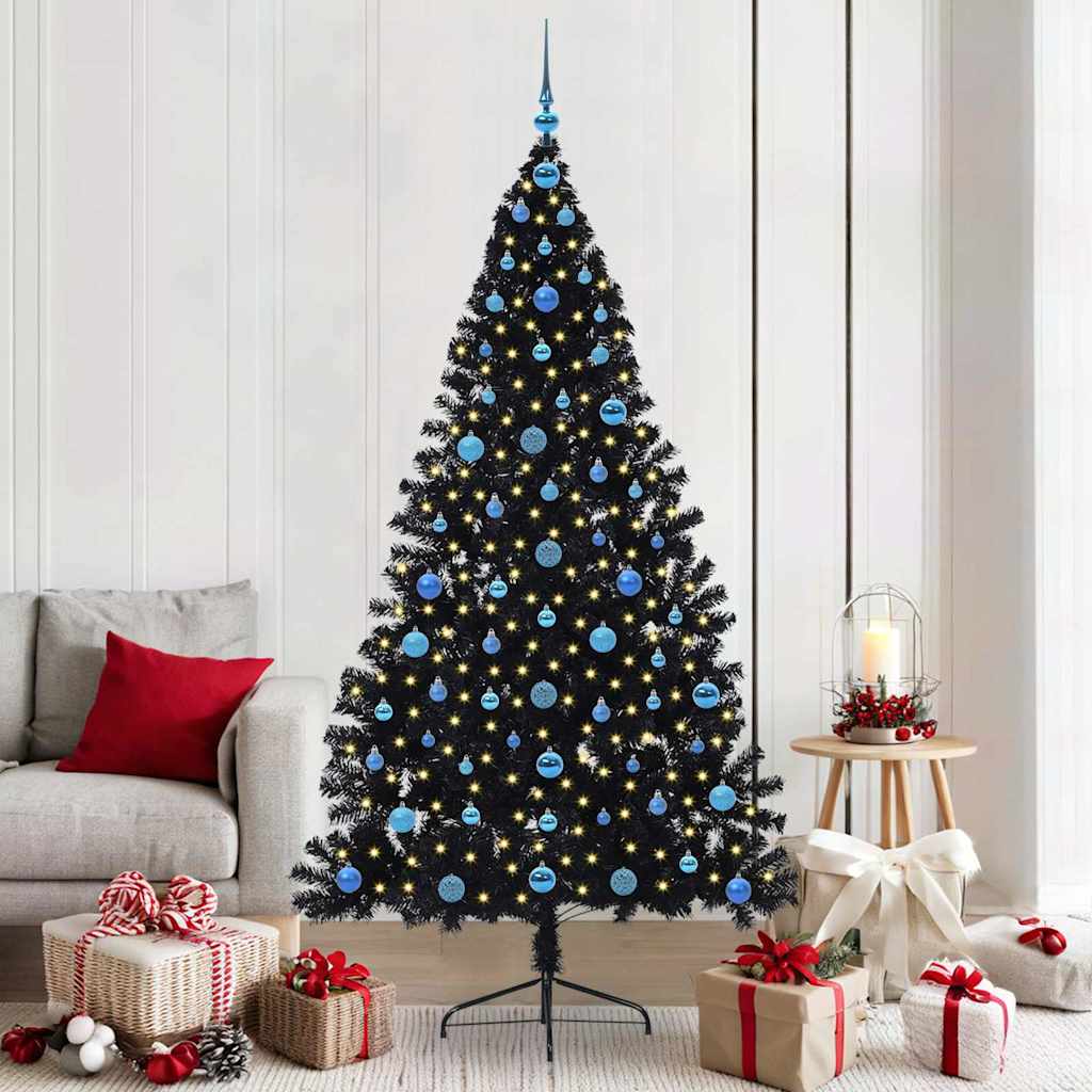 JUNG Vida Künstlicher vorbeleuchteter Weihnachtsbaum Schwarz 210 cm PVC