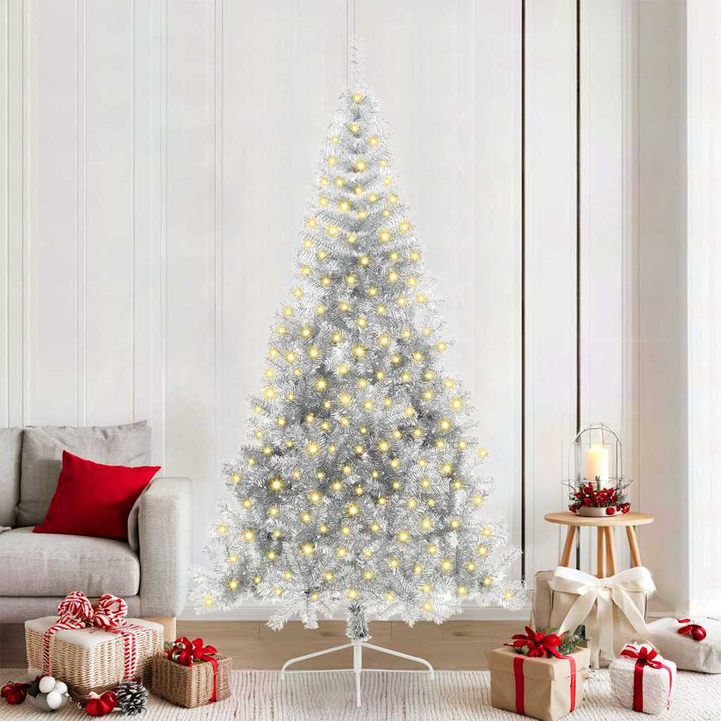 JUNG Vida Künstlicher vorbeleuchteter Weihnachtsbaum Silber 210 cm PET