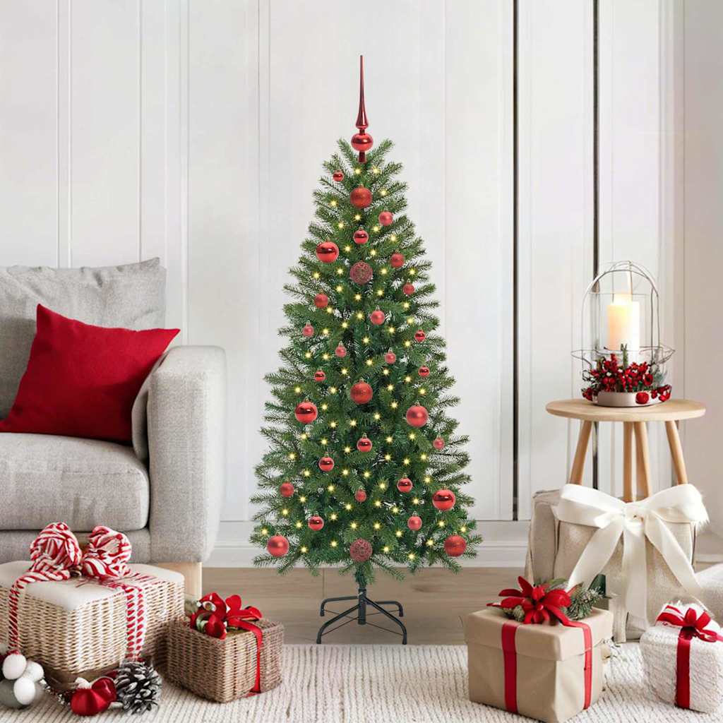 JUNG Vida Künstlicher Weihnachtsbaum mit 150 LEDs Grün 120 cm PE und PVC