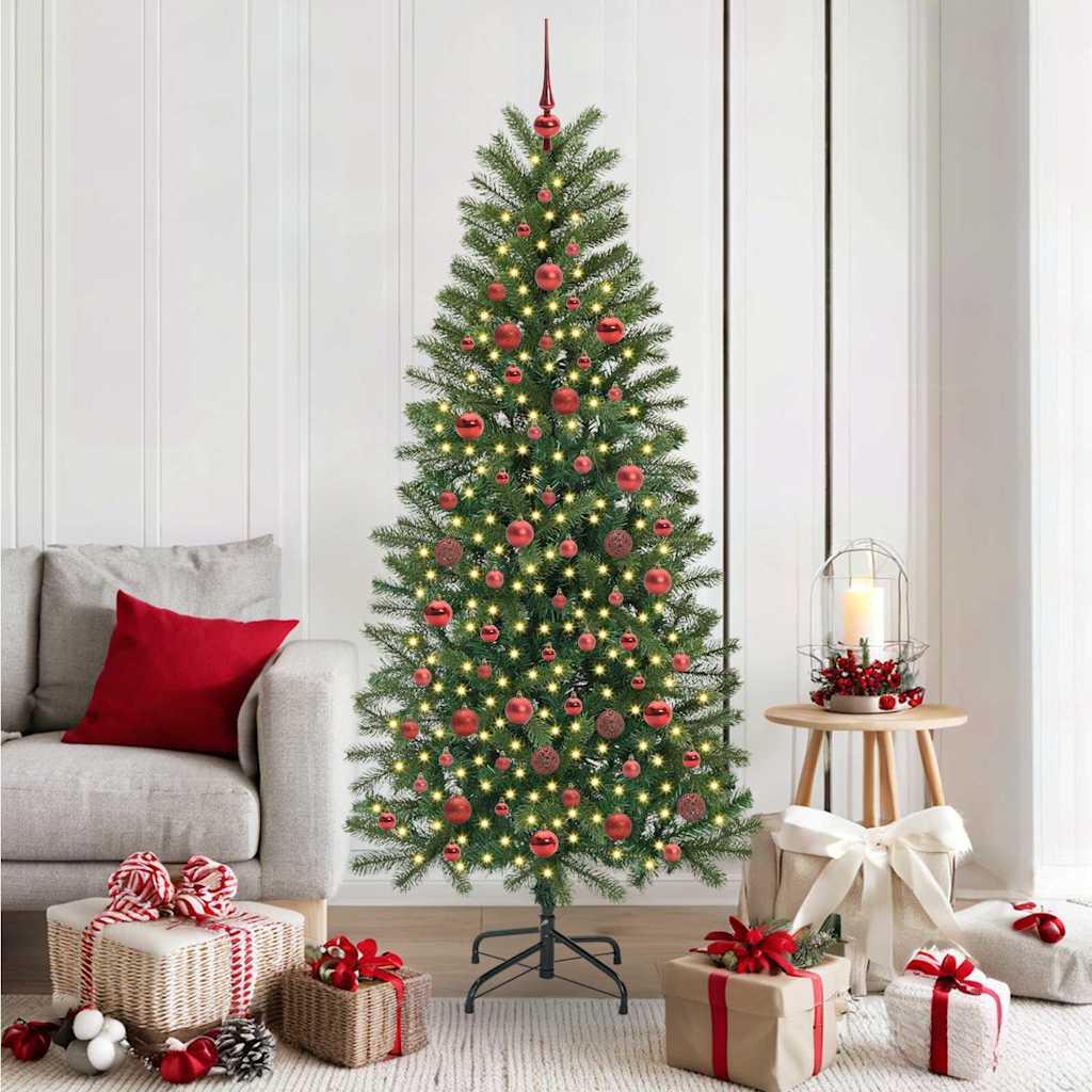 JUNG Vida Künstlicher Weihnachtsbaum mit 300 LEDs Grün 180 cm PE und PVC