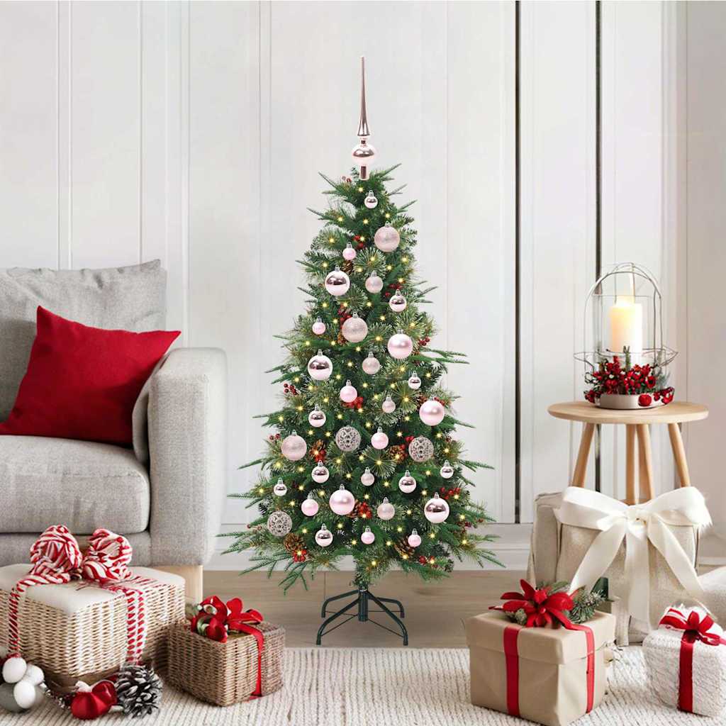 JUNG Vida Künstlicher klappbarer Weihnachtsbaum Grün 120 cm PE und PVC