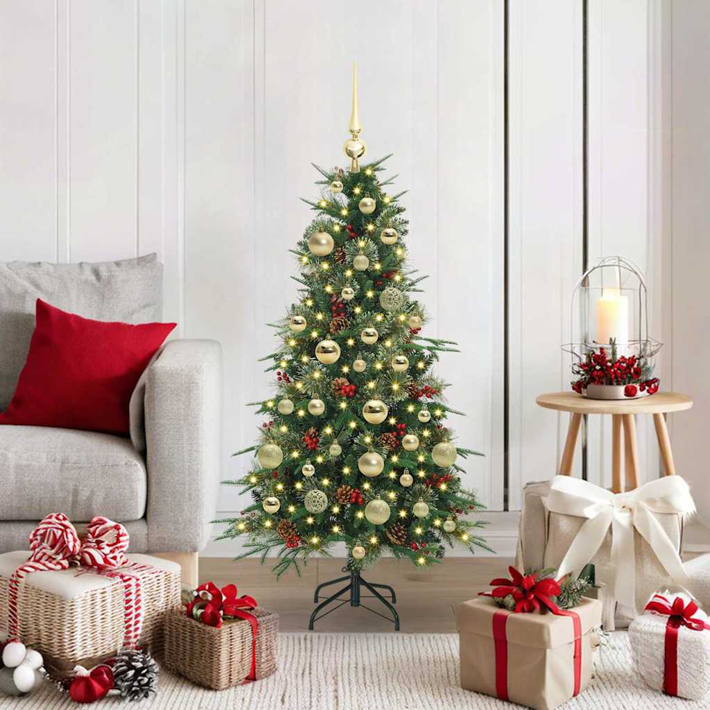 JUNG Vida Künstlicher klappbarer Weihnachtsbaum Grün 120 cm PE und PVC