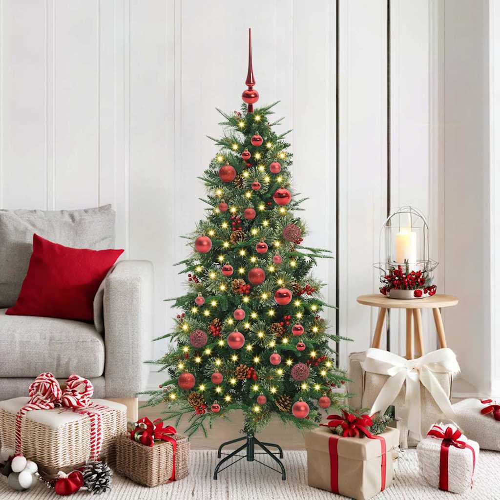 JUNG Vida Künstlicher klappbarer Weihnachtsbaum Grün 150 cm PE und PVC