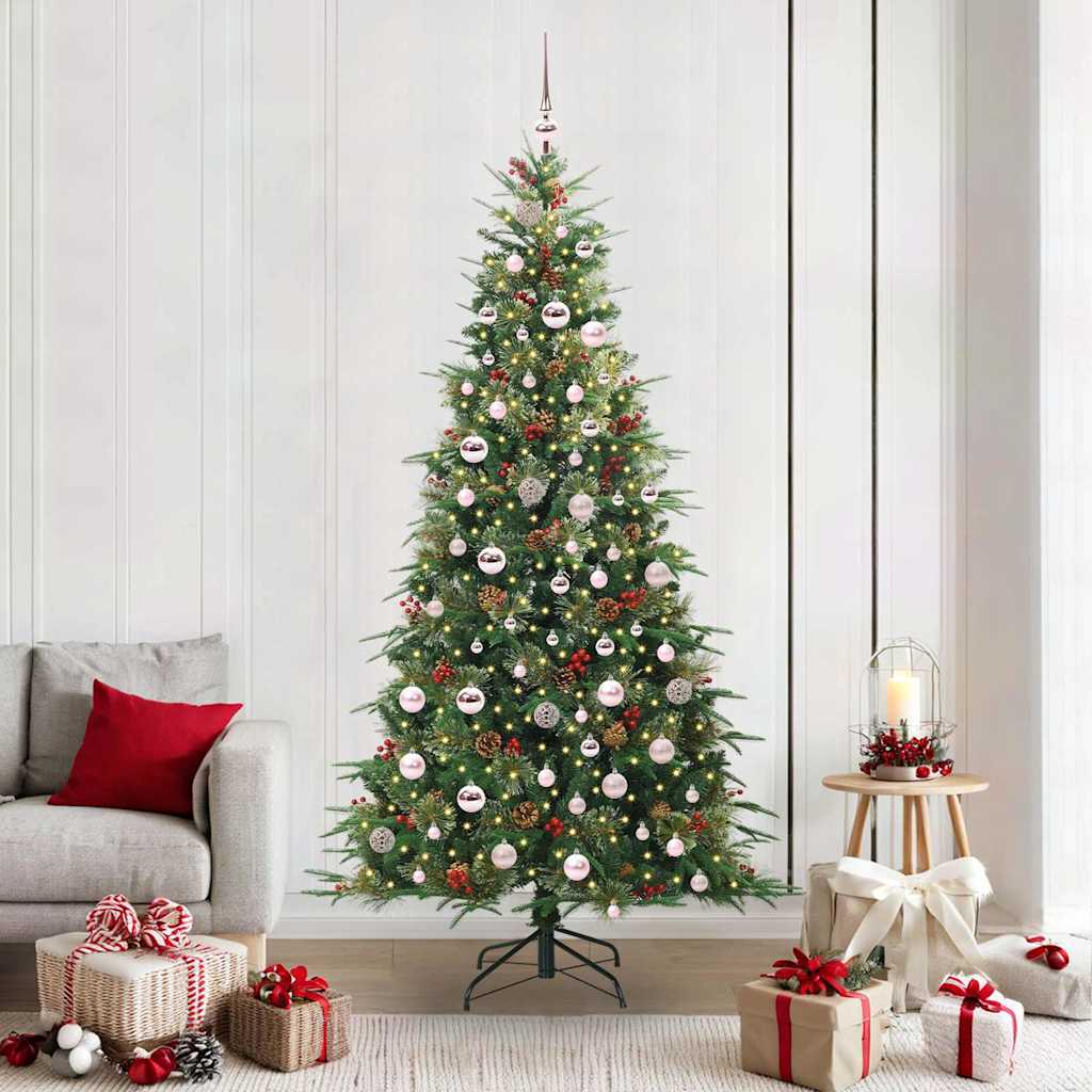 JUNG Vida Künstlicher klappbarer Weihnachtsbaum Grün 210 cm PE und PVC