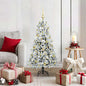 JUNG Vida Künstlicher klappbarer Weihnachtsbaum Weiß 120 cm PE und PVC