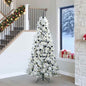 JUNG Vida Künstlicher klappbarer Weihnachtsbaum Weiß 240 cm PE und PVC