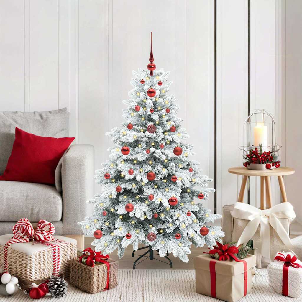 JUNG Vida Künstlicher Weihnachtsbaum mit 150 LEDs Weiß 120 cm PE und PVC