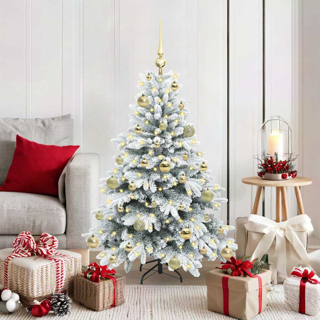 JUNG Vida Künstlicher Weihnachtsbaum mit 150 LEDs Weiß 120 cm PE und PVC