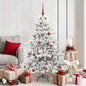 JUNG Vida Künstlicher klappbarer Weihnachtsbaum Weiß 150 cm PVC und Stahl