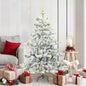 JUNG Vida Künstlicher klappbarer Weihnachtsbaum Weiß 150 cm PVC und Stahl