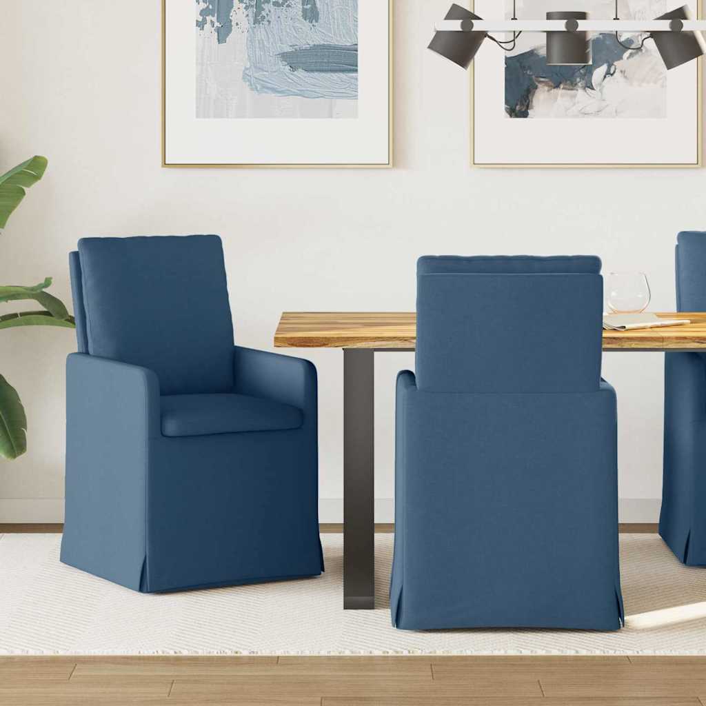 JUNG Vida Esszimmerstühle 2 pcs Blau 57 x 67 x 98 cm Stoff