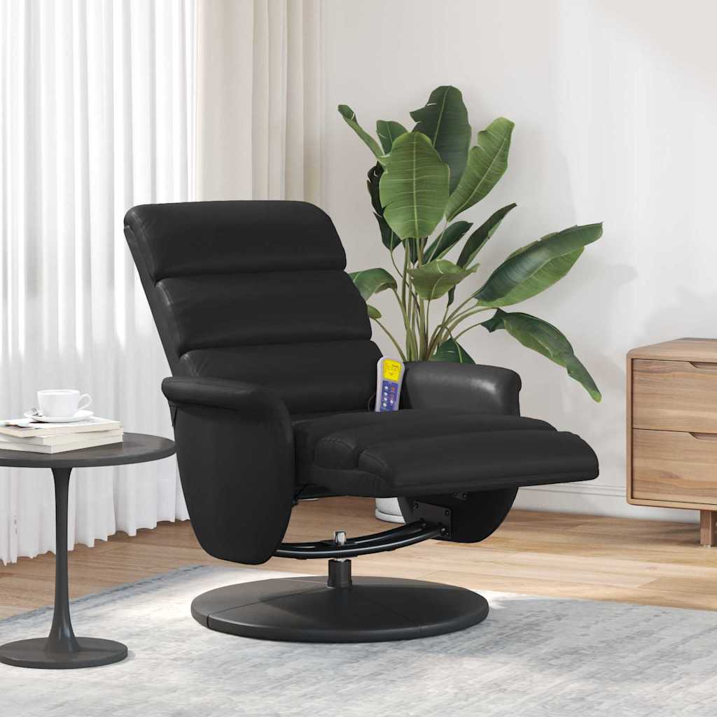 JUNG Vida Massage Relaxsessel Schwarz 71 x 98 x 106 cm Kunstleder