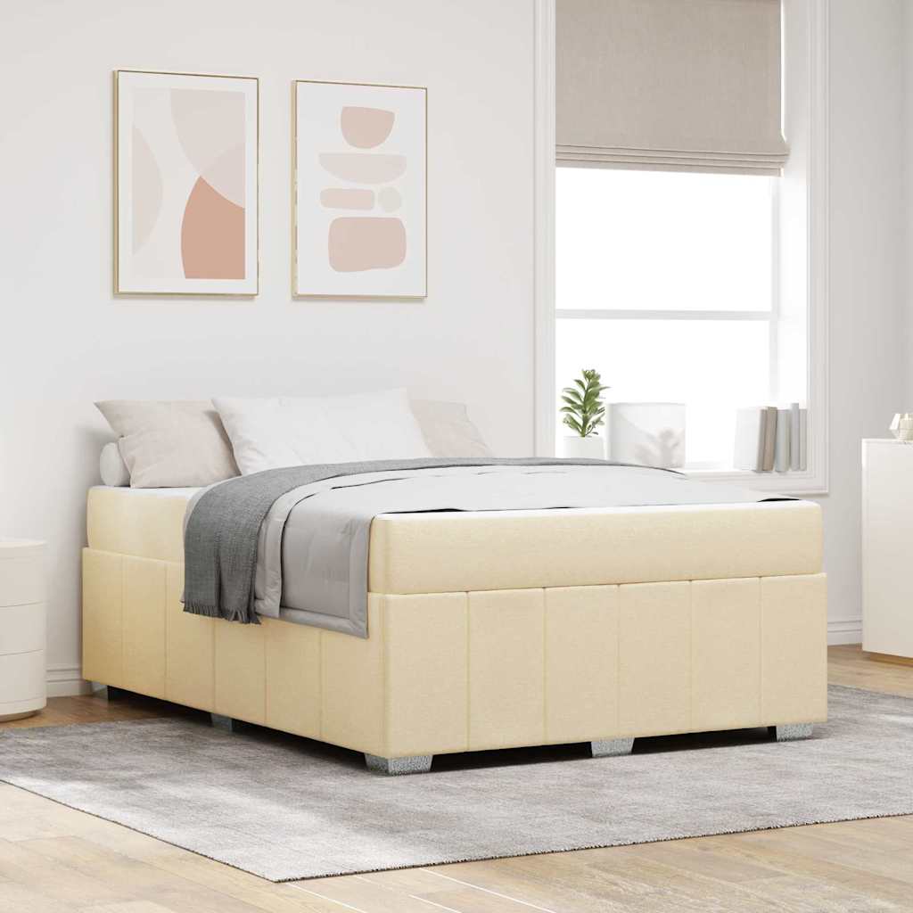 JUNG Vida Bettrahmen mit Matratze Creme 160 x 200 cm Stoff