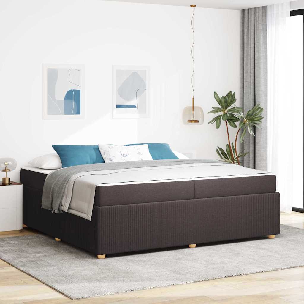 JUNG Vida Bettrahmen mit Matratze Dunkelbraun 200 x 200 cm Stoff