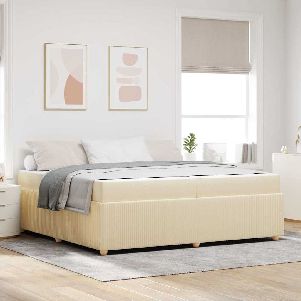 JUNG Vida Bettrahmen mit Matratze Creme 200 x 200 cm Stoff